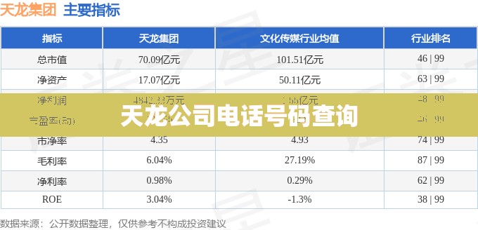 天龙公司电话号码查询